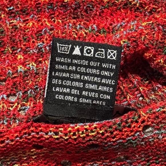 Neslay Paris Cardigan Sweater 3/4 Sleeve Y2K Boho Cottage Coastal Rainbow M/L - Picture 5 of 6